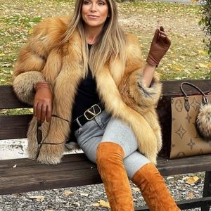 Custom Made Natural Red Fox Coat